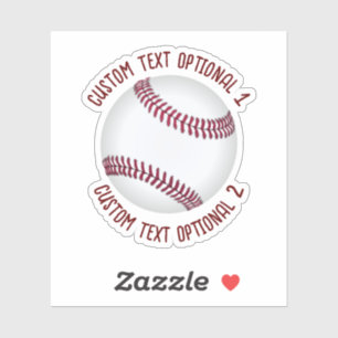 Pegatina Béisbol con texto