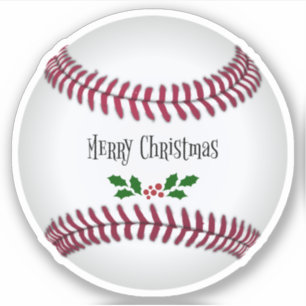 Pegatina Béisbol Feliz Navidad