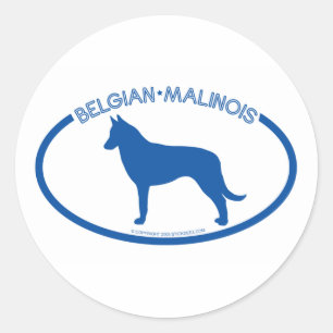 Pegatina belga Malinois Silhouette