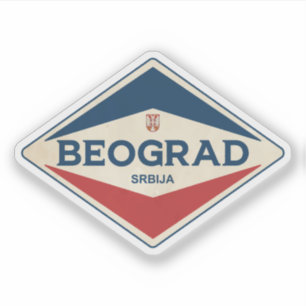 Pegatina Belgrado Serbia Vintage