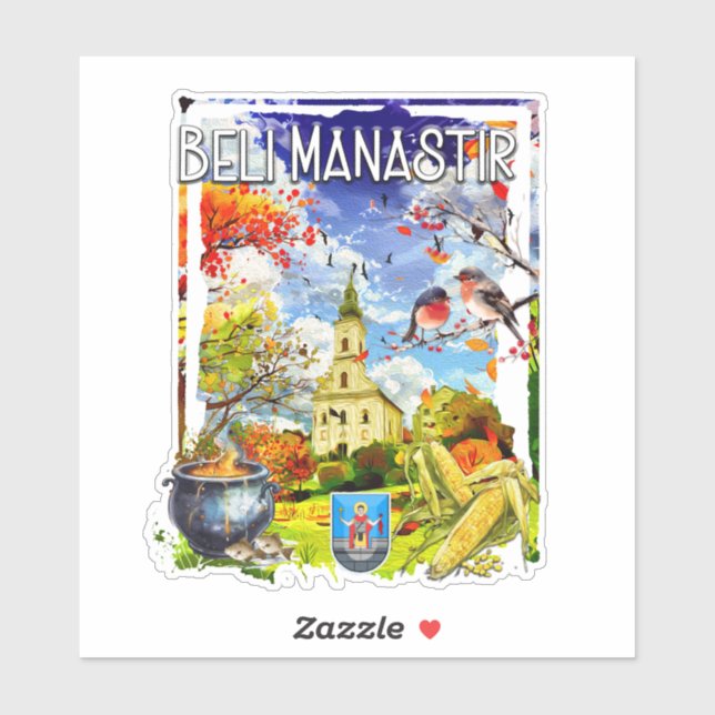 Pegatina Beli Manastir (Hoja)