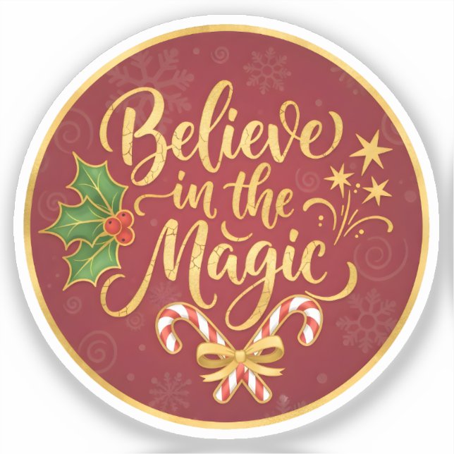 Pegatina Believe in the Magic (Anverso)