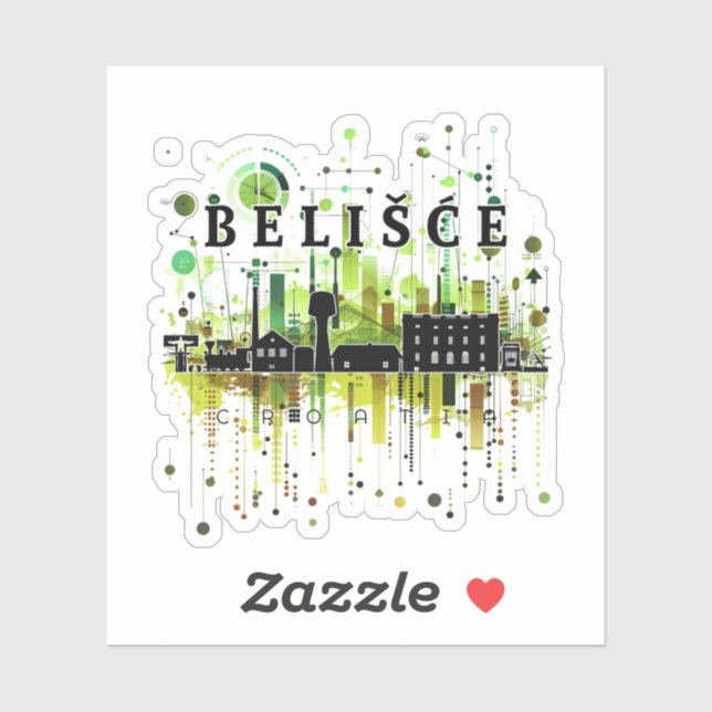 Pegatina Belišće Croatia (Hoja)