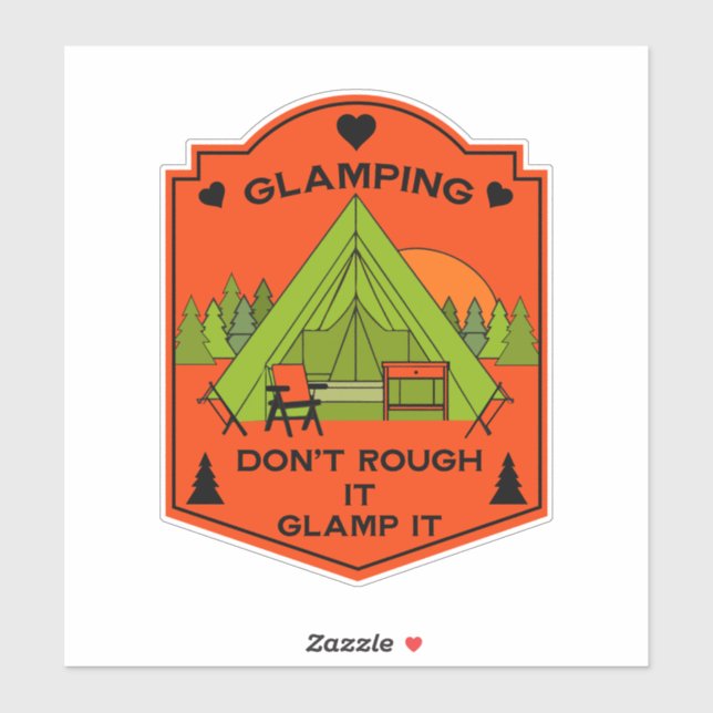 Pegatina Bell Tent Glaming (Hoja)