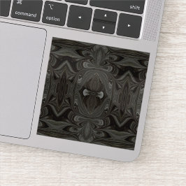 Pegatina Belladonna Abstract Black and Gray Fluid Art