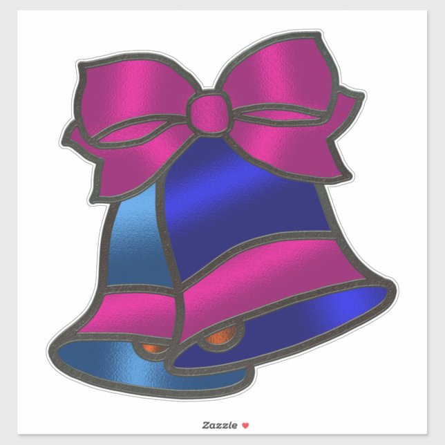 Pegatina Belles de aspecto de vidrio manchado de vacaciones (Hoja)