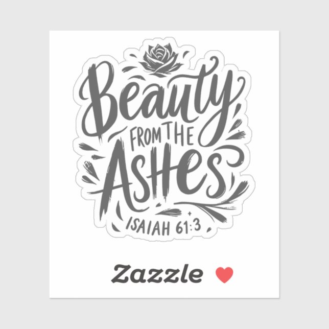 Pegatina Belleza de las cenizas (Hoja)