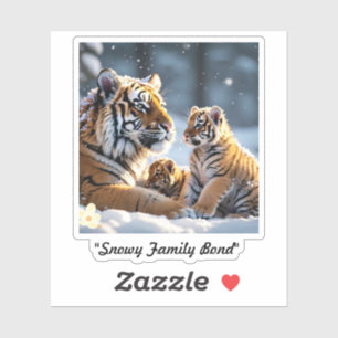 Pegatina "Belleza en peligro de extinción en nieve"