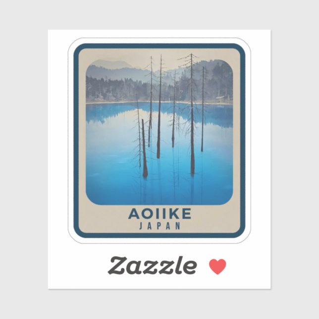 Pegatina Belleza natural de Aoiike-Japón (Hoja)