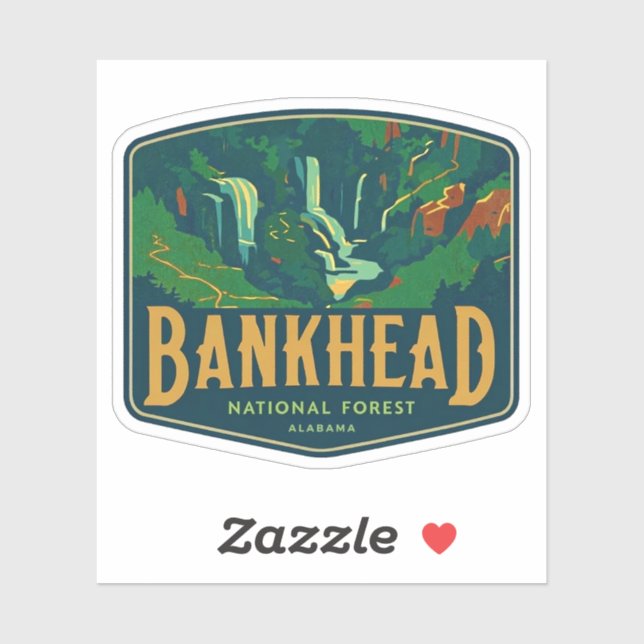 Pegatina Belleza natural de Bankhead-Alabama (Hoja)