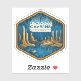 Pegatina Belleza natural de las Cavernas de Rickwood-Alabam