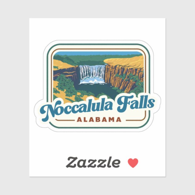 Pegatina Belleza natural de Noccalula Falls-Alabama (Hoja)