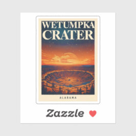 Pegatina Belleza natural del cráter de Wetumpka-Alabama