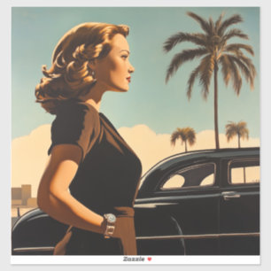 Pegatina Belleza Retro Los Angeles