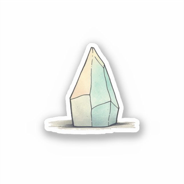 Pegatina Bello arte de tonos cristalinos (Anverso)