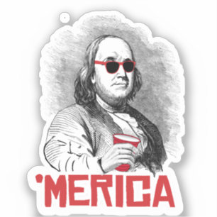 Pegatina Ben Franklin 'Fiesta Merican
