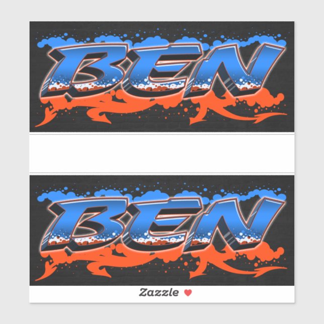 Pegatina Ben Vorname Name Graffiti Aufkleber Sticker (Hoja)