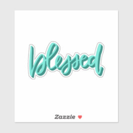 Pegatina Bendita - Palabra escrita a mano