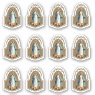Pegatina Bendita Virgen María Rosas religiosos Vinyl