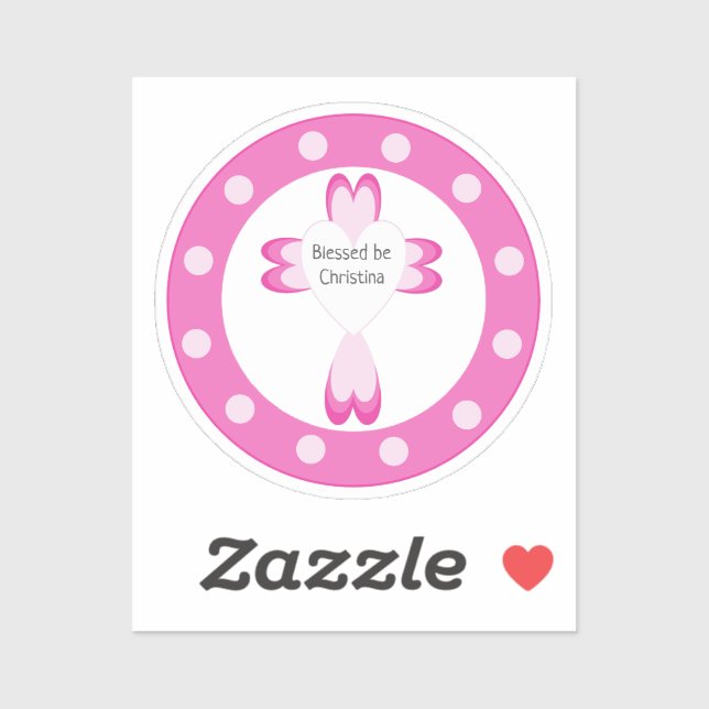 Pegatina Bendito bautismo (Hoja)