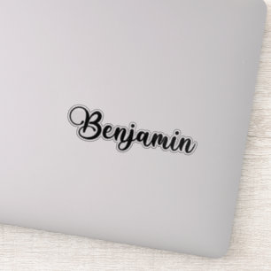 Pegatina Benjamin Name - Caligrafía manuscrita