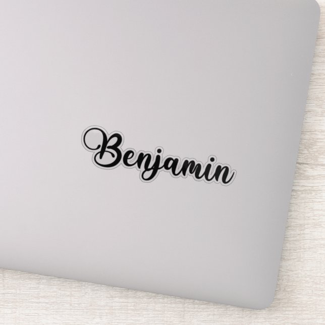 Pegatina Benjamin Name - Caligrafía manuscrita (Detalle)