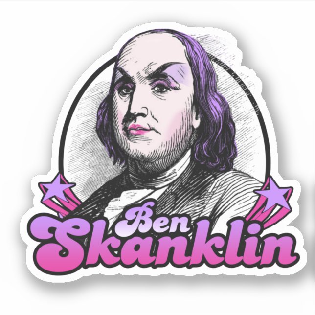 Pegatina Benjamin Skanklin (Anverso)