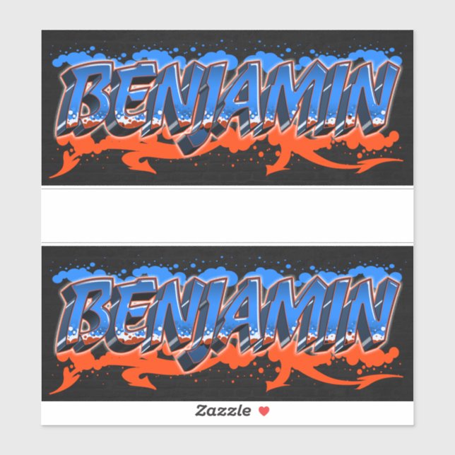 Pegatina Benjamin Vorname Name Graffiti Aufkleber Sticker (Hoja)