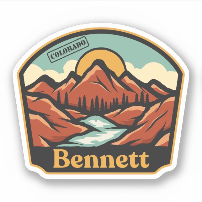 Pegatina Bennett, Colorado (Anverso)