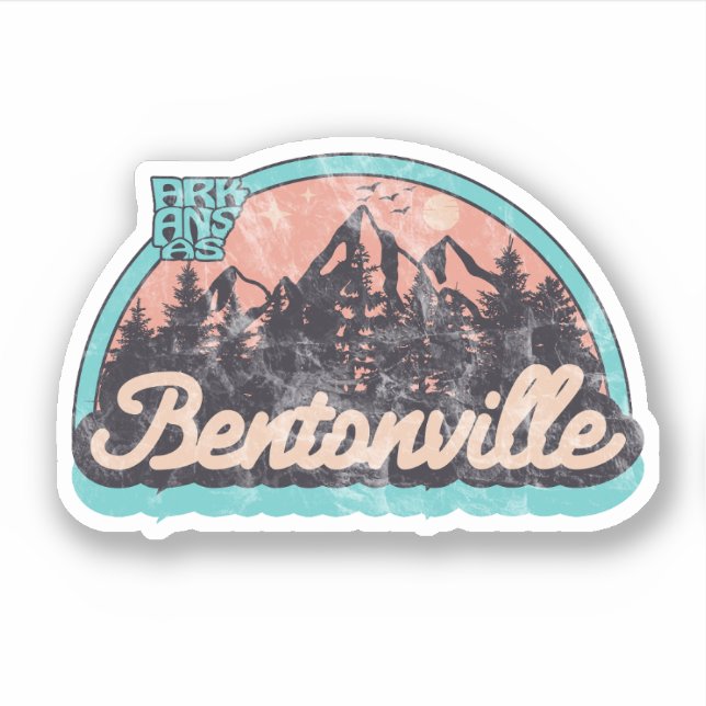 Pegatina Bentonville, Arkansas (Anverso)