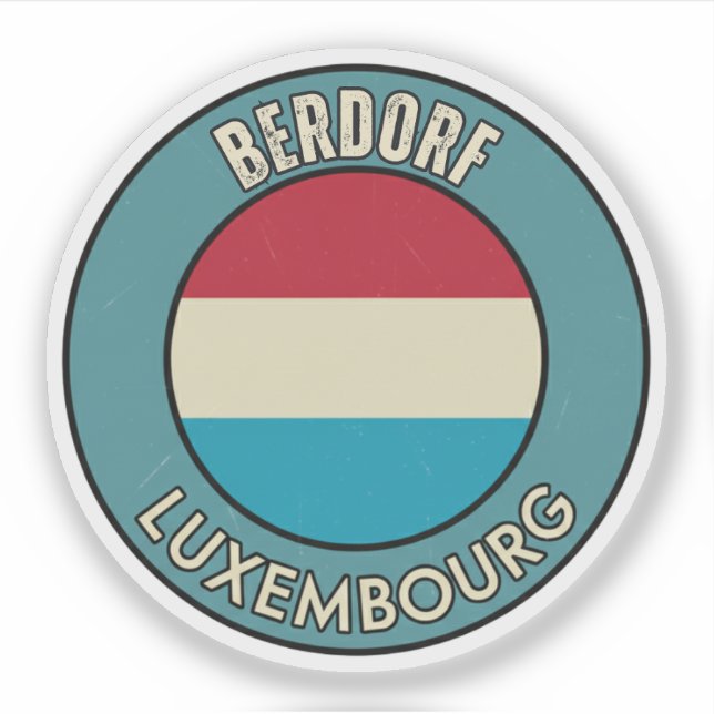Pegatina Berdorf, Luxemburgo (Anverso)