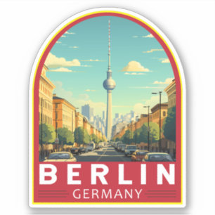 Pegatina Berlín Alemania Viaje al arte Vintage