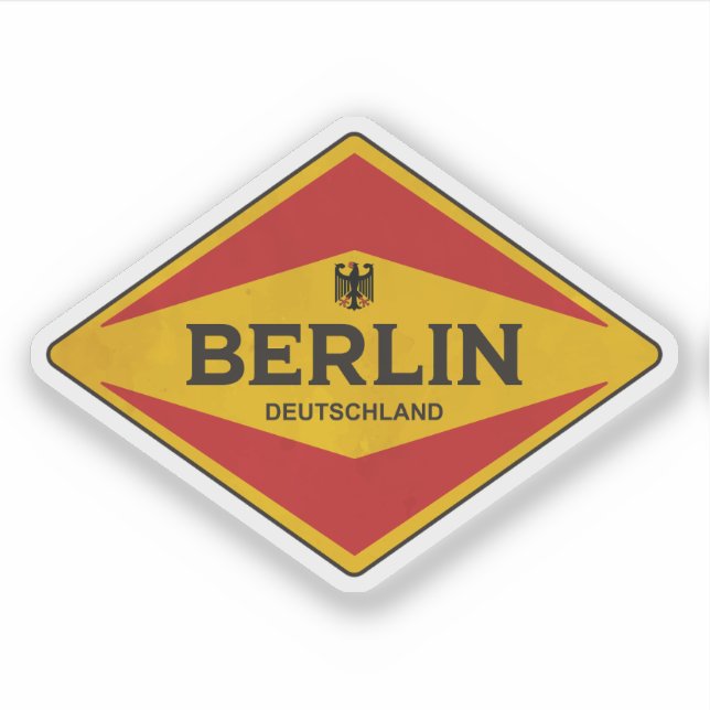Pegatina Berlín Alemania Vintage (Anverso)