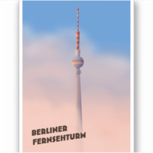 Pegatina Berliner Fernsehturm, torre de televisión de Berl