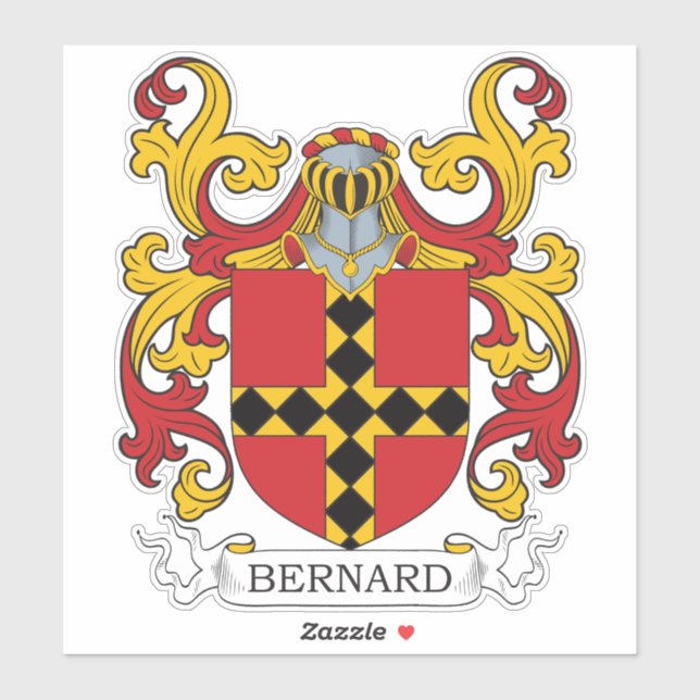 Pegatina Bernard Family Crest (Hoja)