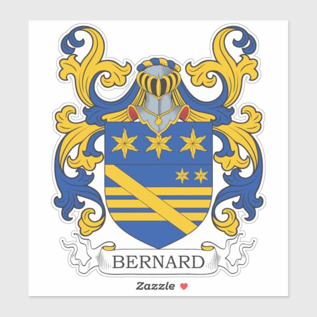 Pegatina Bernard Family Crest (Hoja)