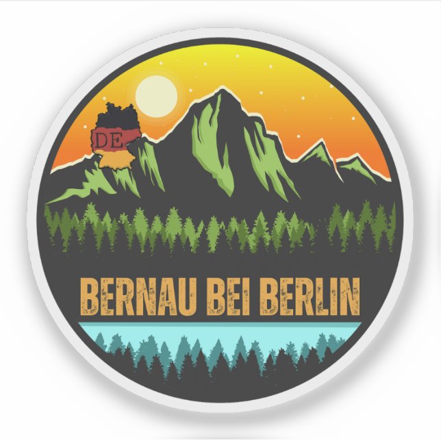 Pegatina Bernau cerca de Berlín, Alemania (Anverso)