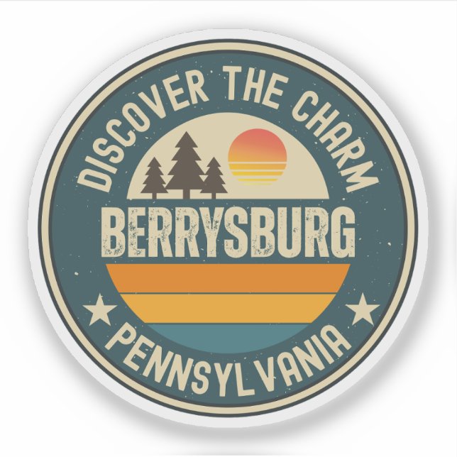 Pegatina Berrysburg, Pensilvania (Anverso)