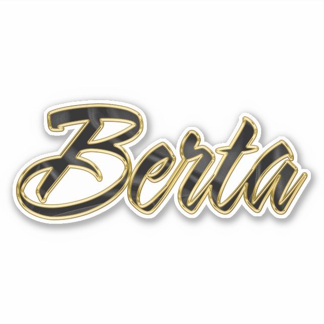 Pegatina Berta black gold Lettering Aufkleber Sticker (Anverso)