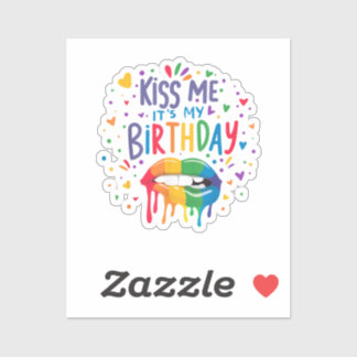 Pegatina Bésame Es Mi Cumpleaños