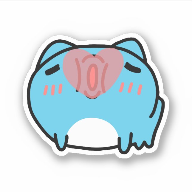 Pegatina Beso de BugCat Capoo (Anverso)