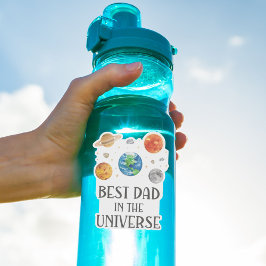 Pegatina Best Dad in The Universe Funny Quote Fathers Day