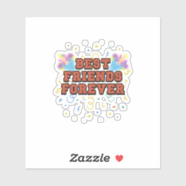 Pegatina best friends forever,best friend day, funny, party