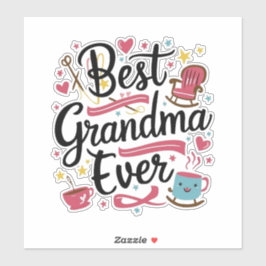 Pegatina Best grandma ever