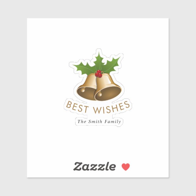 Pegatina Best Wishes Jingle Bells Smith Family (Hoja)