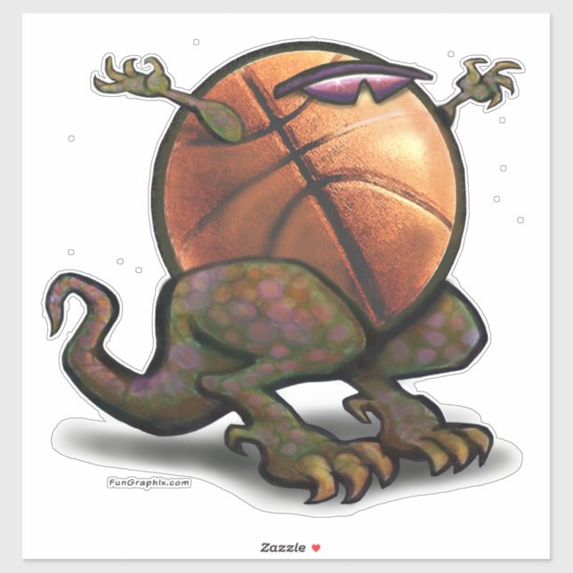 Pegatina Bestia de baloncesto (Hoja)