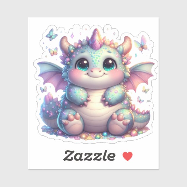 Pegatina Bestia de fantasía chonky suave (Hoja)