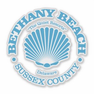 Pegatina Bethany Beach (concha de mar)