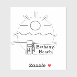 Pegatina Bethany Beach transparente a prueba de ag