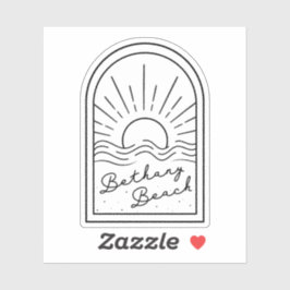 Pegatina Bethany Beach transparente a prueba de ag